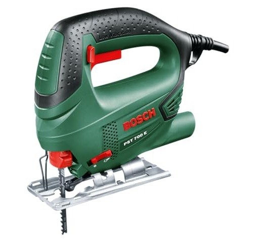 Bosch Home and Garden PST 700 Elektrikli Dekupaj Testeresi, 500 Watt, Taşıma Çantalı, Renk: Yeşil / Siyah, Dakikada 3000 devir, Hava üfleme fonksiyonu
