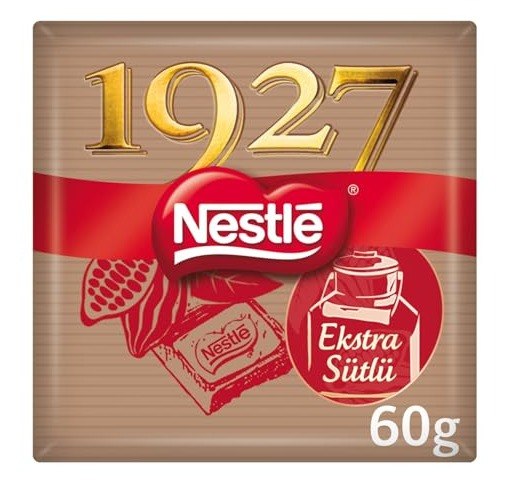Nestlé 1927 Ekstra Sütlü Çikolata Kare, 60 g x 6