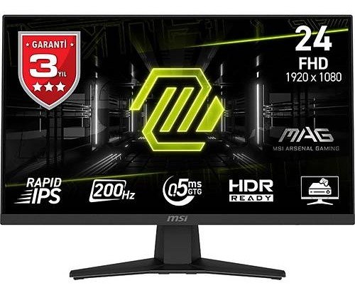 MSI MAG 244F 23.8" 1920x1080 (FHD) RAPID IPS FLAT 200Hz 0.5Ms FreeSync Premium Gaming Monitör