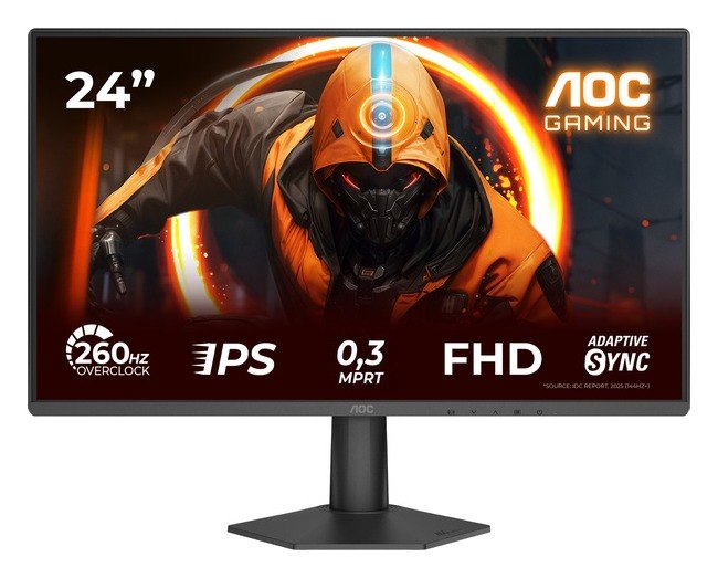AOC 24G50Z2 23.8" 260Hz 0.3ms Fast IPS Adaptive Sync HDR10  FHD Siyah Gaming Monitör