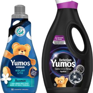 Yumoş Kolay Ütü Yumuşatıcı 1200 ml + Yumoş Sıvı Canlandırıcı Terapi Siyahlar 1690 ml