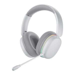 Aula G7 PRO Tri Mode Kablosuz RGB Gaming Mikrofonlu Oyuncu Kulaklığı 7.1 Surround Ses 40mm Driver Düşük Gecikme E-Spor Kulaklık Beyaz